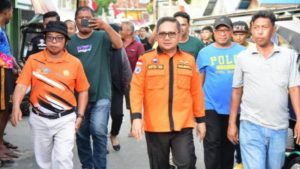 Marten Taha Kunjungi Lokasi Anak yang Hanyut di Kelurahan Pohe