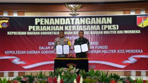 Kodam XIII/Mdk Resmi Jalin Kerja Sama dengan Polda Gorontalo