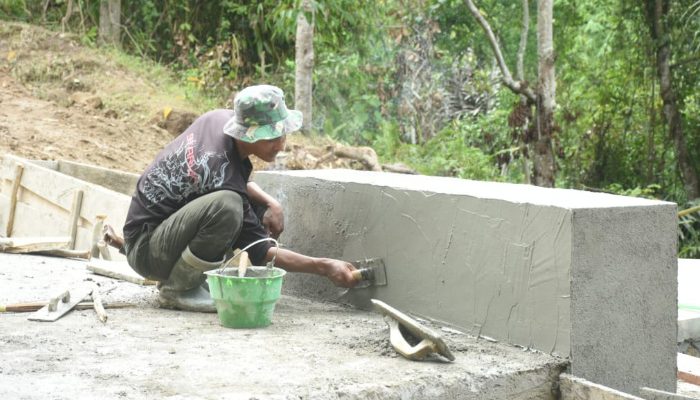 Satgas TMMD Ke-125 Kodim 1304/Gorontalo Kejar Target Pembangunan Plat Duiker di Desa Molotabu