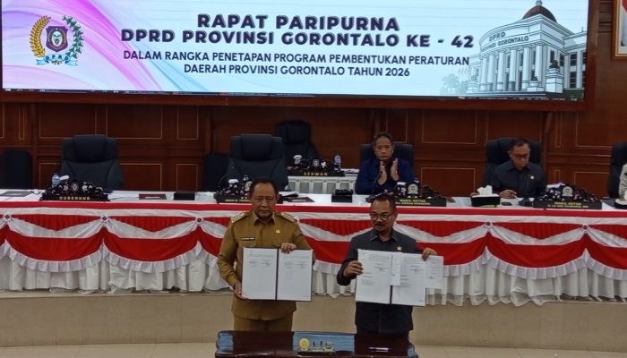 Deprov Gorontalo Tetapkan Propemperda tahun 2026