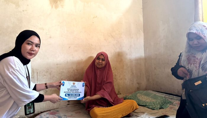 Baznas Kabupaten Gorontalo Bantu Warga Penderita Kanker Stadium 4 di Telaga