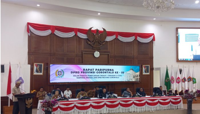 Paripurna Ke 55, Pembicaraan Tingkat I Terhadap 3 Ranperda dari Deprov Gorontalo