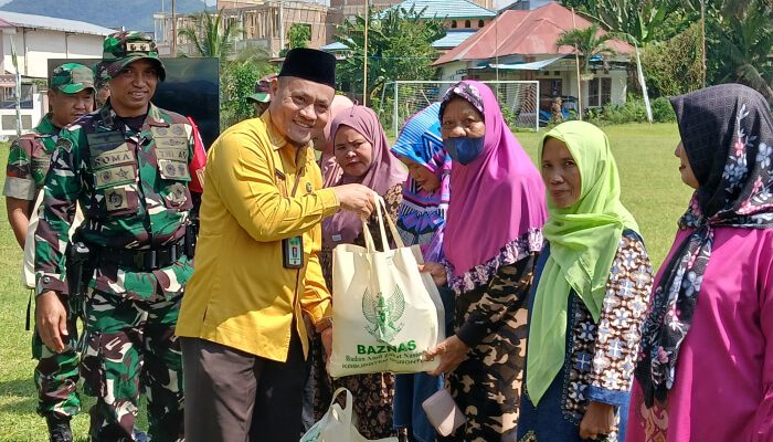 Baznas Kabgor Kembali Salurkan Bantuan ke Warga Kurang Mampu di Telaga Biru