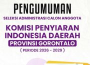 Timsel Umumkan 23 Calon Anggota KPID Gorontalo Lulus Administrasi