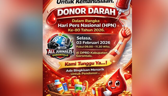 Jurnalis Gorontalo akan Gelar Donor Darah, Yuk Ikutan!