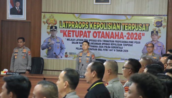 Polda Gorontalo Matangkan Pengamanan Lebaran Lewat Latpraops Ketupat Otanaha 2026