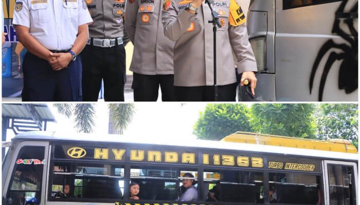 Kapolda Gorontalo Lepas Ratusan Pemudik Gratis Menuju Manado dan Palu