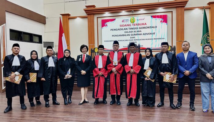 Sah Jadi Advokat, Enam Anggota dapat Pesan Tegas dari Sekretaris DPD PPKHI Gorontalo