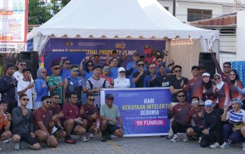 Peringati Hari KI Sedunia, Jajaran Kanwil Kemenkum Gorontalo Ramaikan CFD dengan Fun Run dan Layanan KI
