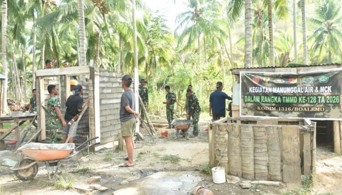 Satgas TMMD 128 Boalemo Bangun MCK Umum, Wujudkan Sanitasi Layak bagi Warga