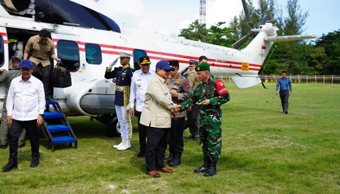 Danrem 133/NW Dampingi Presiden Prabowo Tinjau KNMP di Leato Selatan