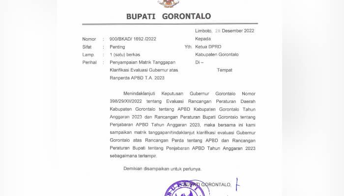 Mantan Bupati Gorontalo dan TAPD Abaikan Evaluasi Gubernur, Pencairan TKI Tanpa Landasan Hukum?