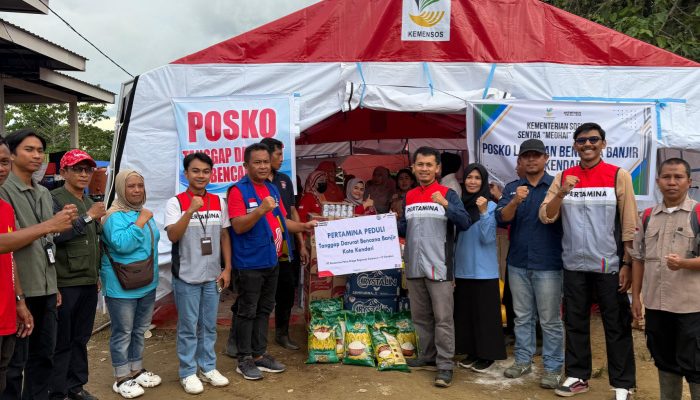 Pertamina Sulawesi Salurkan Bantuan Tanggap Darurat untuk Korban Banjir di Kota Kendari
