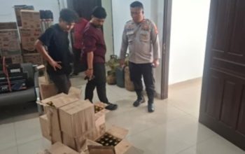 Limboto-Telaga Disapu Bersih, Ratusan Botol Miras Masuk Mako Polres Gorontalo