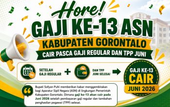 Hore! Gaji ke-13 ASN Kabupaten Gorontalo Cair Pasca Gaji Regular dan TPP Juni