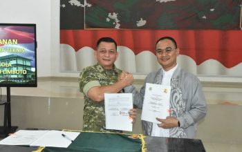 Danrem 133/NW Tanda Tangani Perjanjian Kerja Sama Pemeliharaan Danau Limboto TA 2026