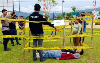 Polres Boltara Gelar Rekonstruksi Pembunuhan di Desa Paku