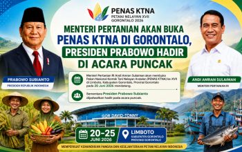 Mentan akan Buka PENAS KTNA di Gorontalo, Presiden Prabowo Hadir di Acara Puncak