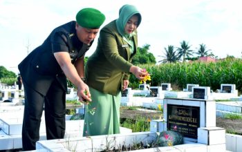 HUT Ke-80 Kodam XIII/Mdk, Korem 133/NW Ziarah dan Tabur Bunga di TMP Pentadio