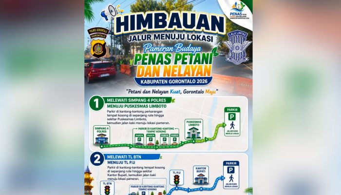 Hindari Macet, Pengunjung PENAS XVII Diminta Parkir di Seputaran Puskesmas Limboto dan Kantor Bupati