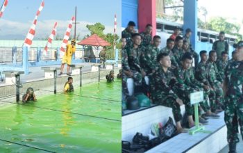 Danrem 133/NW Tinjau Lomba Renang Militer Petarung Jaya Sakti