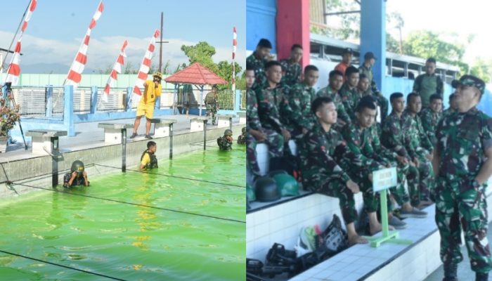 Danrem 133/NW Tinjau Lomba Renang Militer Petarung Jaya Sakti