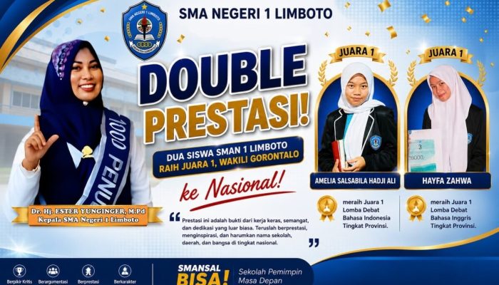 Double Prestasi! Dua Siswa SMAN 1 Limboto Raih Juara 1 LDBI, Wakili Gorontalo ke Nasional