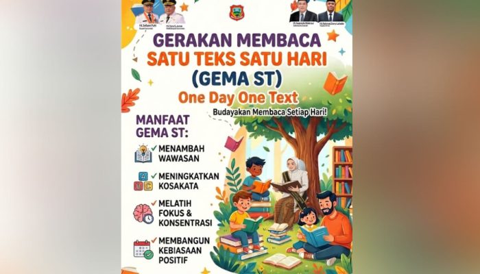 Pemkab Gorontalo Gaungkan GEMA ST, Ajak Warga Baca 1 Teks Setiap Hari