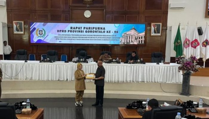 Deprov Gorontalo Gelar Paripurna ke 96, Penyampaian Rancangan Perubahan KUA-PPAS APBD 2026