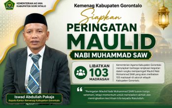 Kemenag Kabupaten Gorontalo Siapkan Peringatan Maulid Nabi Muhammad SAW, Libatkan 103 Madrasah