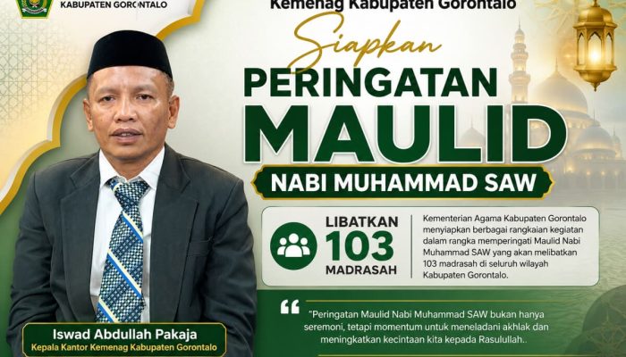 Kemenag Kabupaten Gorontalo Siapkan Peringatan Maulid Nabi Muhammad SAW, Libatkan 103 Madrasah