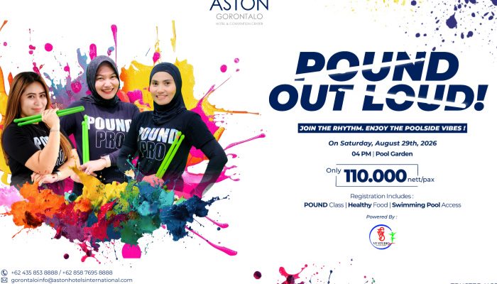Workout Sambil Menikmati Poolside, POUND OUT LOUD Hadir di ASTON Gorontalo