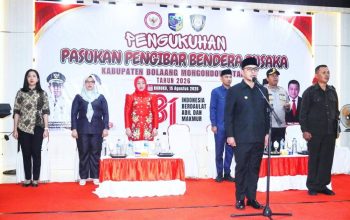 Bupati Sirajudin Lasena Kukuhkan 33 Paskibraka Boltara Tahun 2026