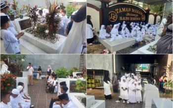 Momentum HUT Ke-81 RI, Santri RCQ Ziarah dan Doakan Mantan Bupati Gorontalo David Bobihoe