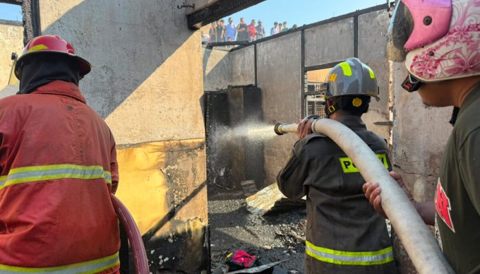 Gara-gara Kompor Ditinggal, Api Hanguskan 4 Rumah di Kompleks Pasar Biawu