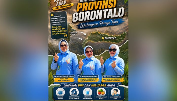 Kabut Asap Kalimantan Terasa di Gorontalo, Ketua TP-PKK Kabgor Ajak Masyarakat Jaga Kesehatan