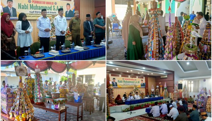Rawat Tradisi Leluhur, Tolangga Hiasi Maulid Nabi di Kemenag Kabupaten Gorontalo