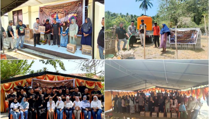 2 Dekade Mengabdi, Dregs Menara Limboto Salurkan 100 Paket Sembako dan Air Bersih