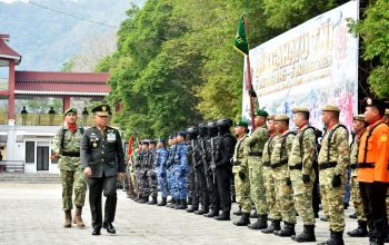 Upacara HUT Ke-81 TNI di Gorontalo Berlangsung Khidmat, Kasdam XIII/Merdeka Tekankan Budaya PRIMA