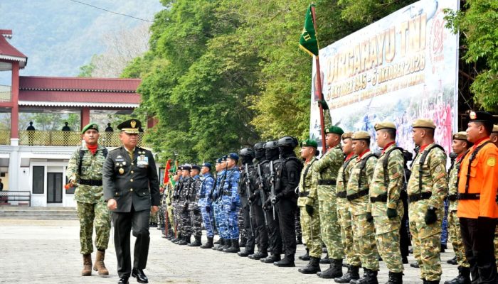 Upacara HUT Ke-81 TNI di Gorontalo Berlangsung Khidmat, Kasdam XIII/Merdeka Tekankan Budaya PRIMA