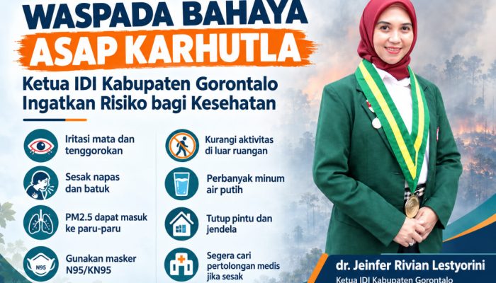 Ketua IDI Kabupaten Gorontalo Ingatkan Masyarakat Waspada Bahaya Asap Karhutla bagi Kesehatan