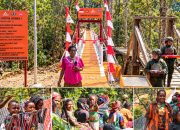 Kemanunggalan TNI-Rakyat, Yonif 713/ST Bangun Jembatan di Pedalaman Papua