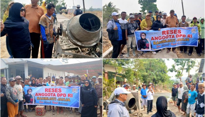 Aksi Nyata Rahmijati Jahja Bantu Perbaikan Jalan Swadaya di Pulubala
