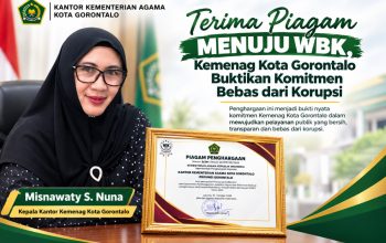Terima Piagam Menuju WBK, Kemenag Kota Gorontalo Buktikan Komitmen Bebas dari Korupsi