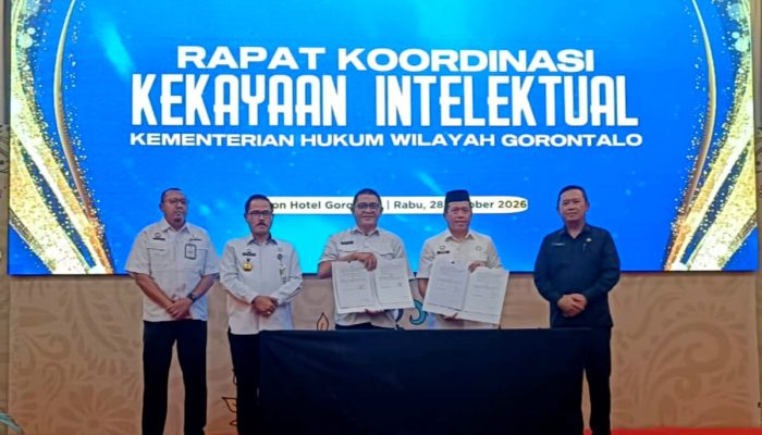 Bapperida Kabgor dan Kemenkum Gorontalo Jalin Kerja Sama, Siapkan Sentra Kekayaan Intelektual