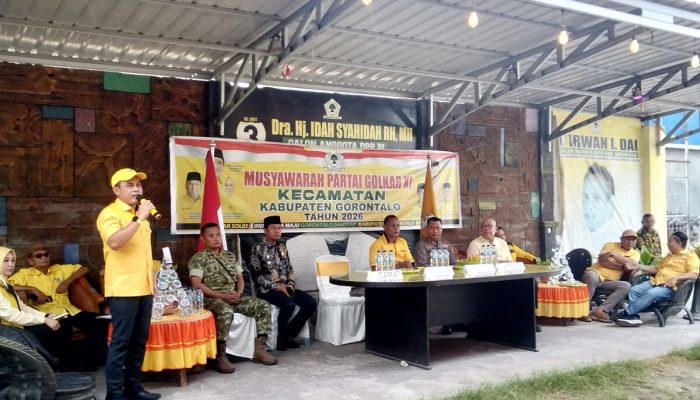 Zulfikar Usira Buka Muscam Golkar Tabongo-Batudaa, Tekankan Pentingnya Soliditas Kader