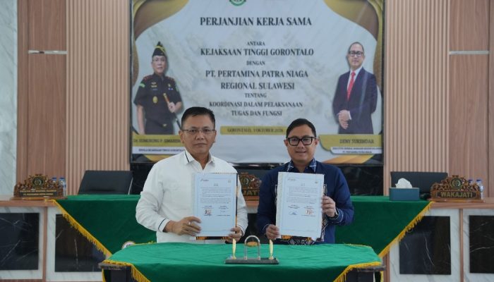 Pertamina Sulawesi – Kejati Gorontalo Perkuat Sinergi melalui Penandatanganan Perjanjian Kerja Sama